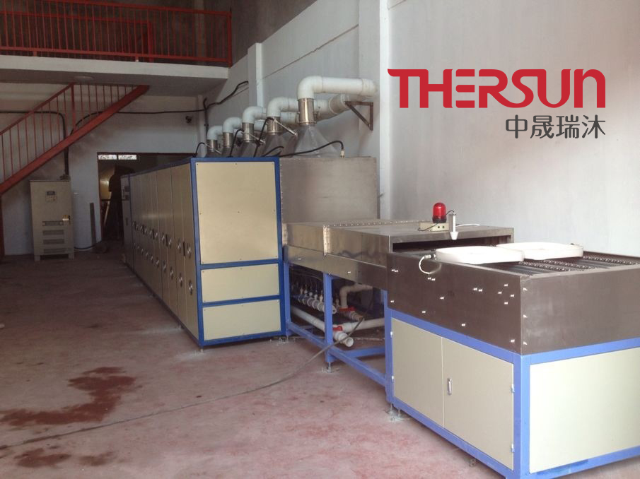 RWGF microwave/hot-air low temperature roller kiln